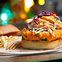 Crab Cake Sliders with Creamy Apple Coleslaw